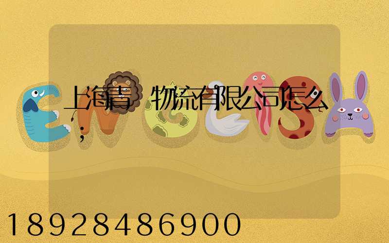 上海青贛物流有限公司怎么樣
